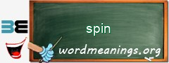 WordMeaning blackboard for spin